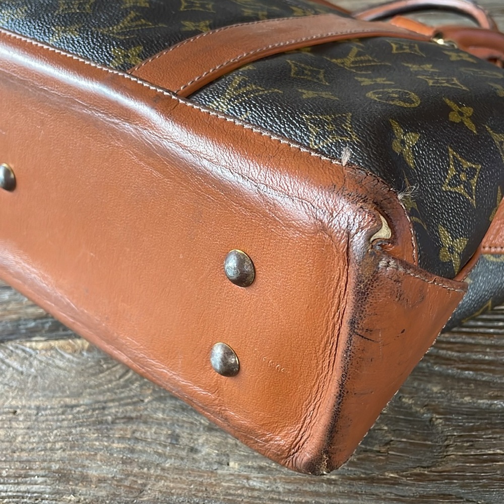 Vintage Louis Vuitton Weekender PM tote logo leather trim GUC - Picture 7 of 17